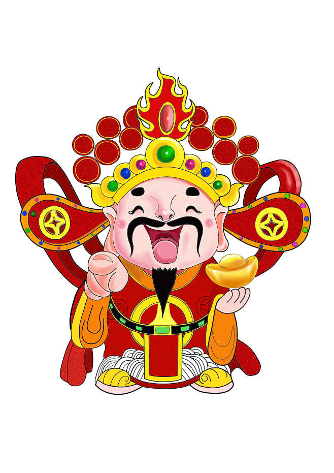 财神爷画稿8