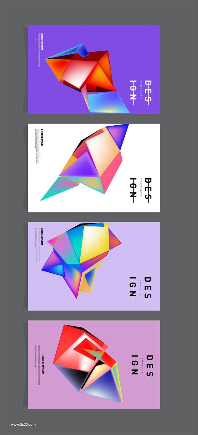 几何图形渐变封面