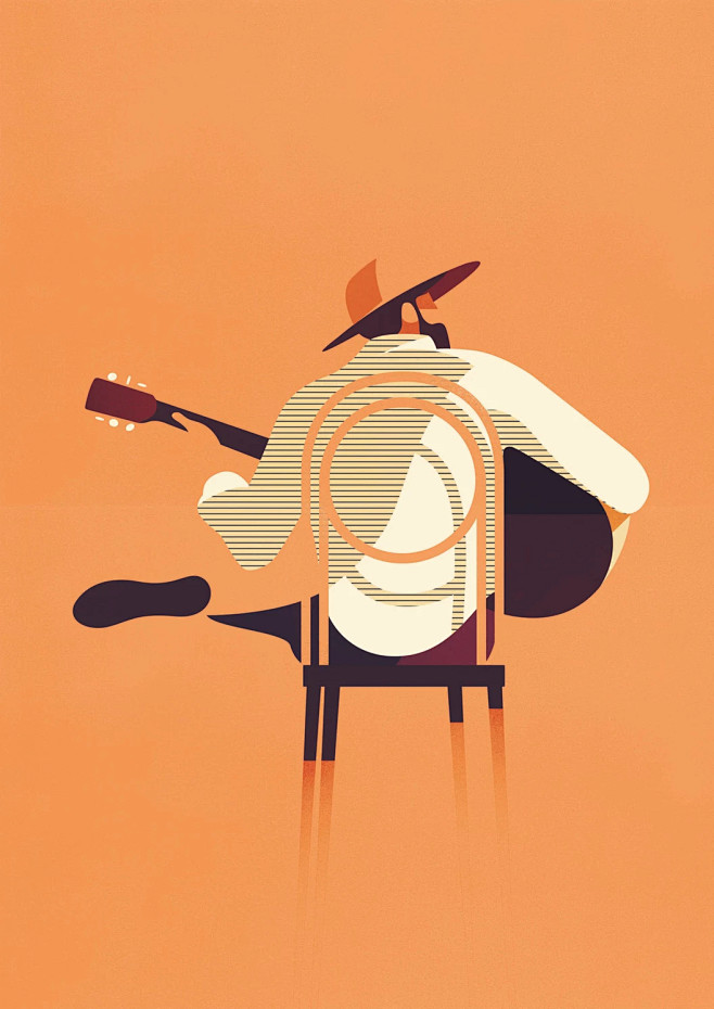 zhangding1990从轻风_breeze转采于2021-08-30 14:50:13吉他手插画