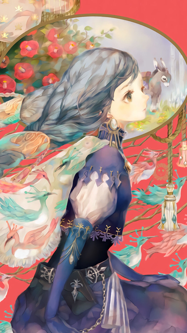 动漫插画漫画萌系水粉唯美头像壁纸情侣头像美景意境清新全屏二次元