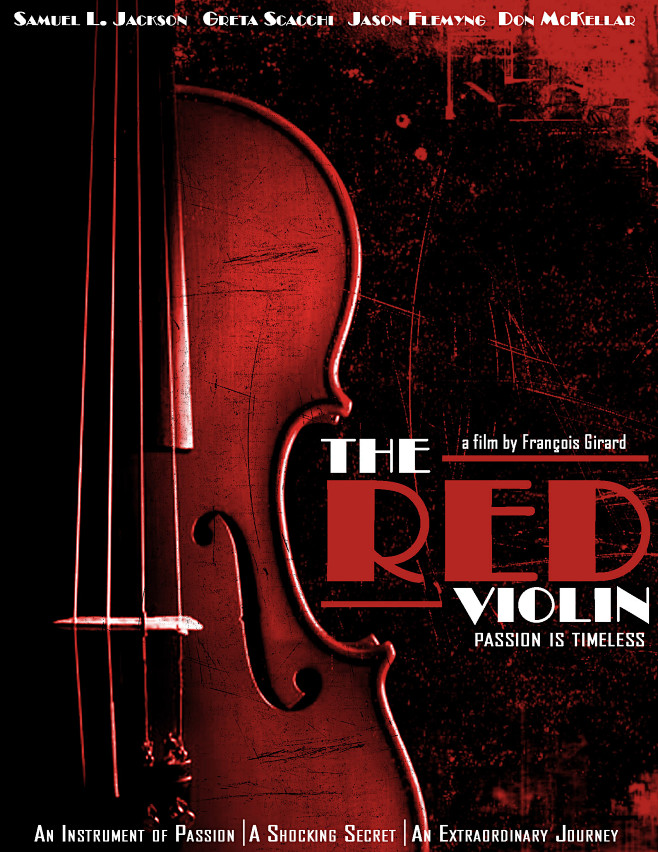 电影海报红色小提琴