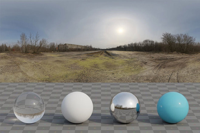 废弃的料斗码头荒野日间hdri光线贴图jpg