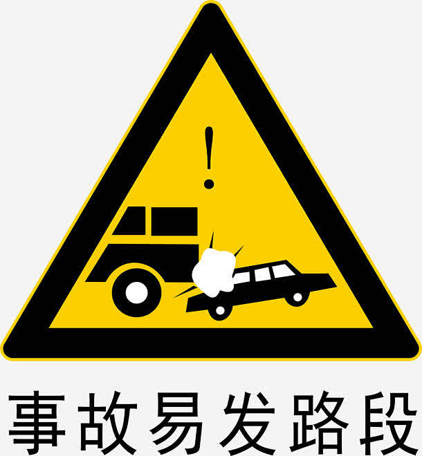 com 事故多发段 警示标志 警示标 警示标识 安全警示标 警示标语 警示