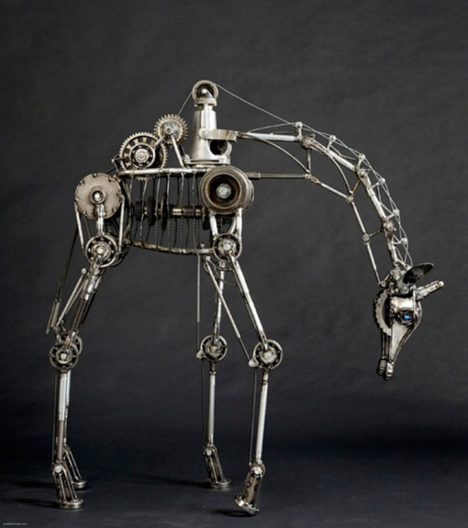 蒸汽朋克机械长颈鹿