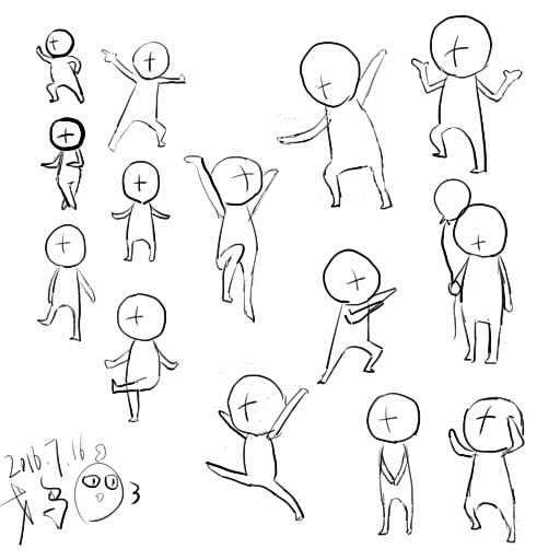 q版人体临摹练习