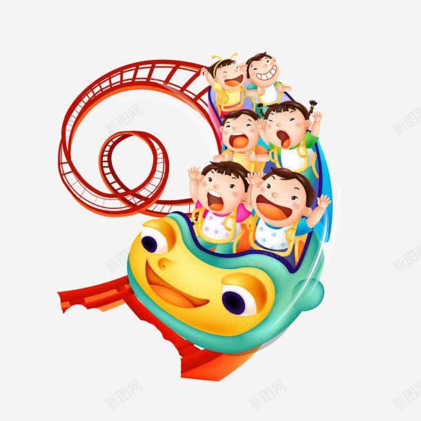 卡通儿童过山车开学季高清素材设计图片页面网页平面电商创意素材png