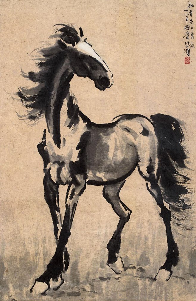 秋风烈马徐悲鸿