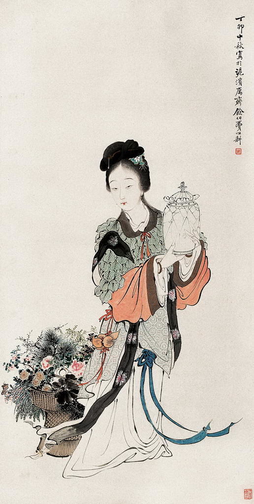 清费以耕1867年作仕女jpg