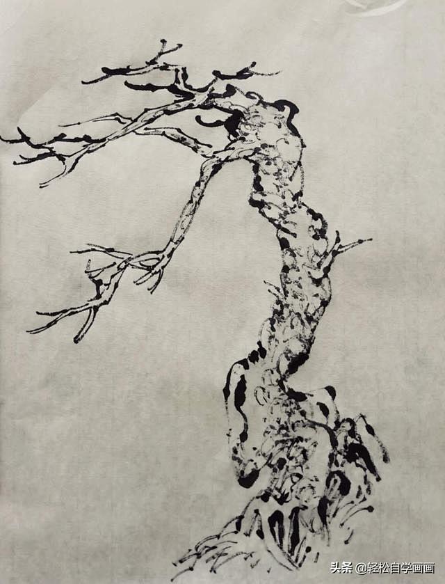 国画松树,最典型的三种画法你还记得吗?会了这三种画松树全搞定