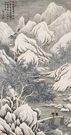 国画东方绘画刺绣图案