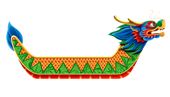 端午节素材龙舟png透明底免抠图