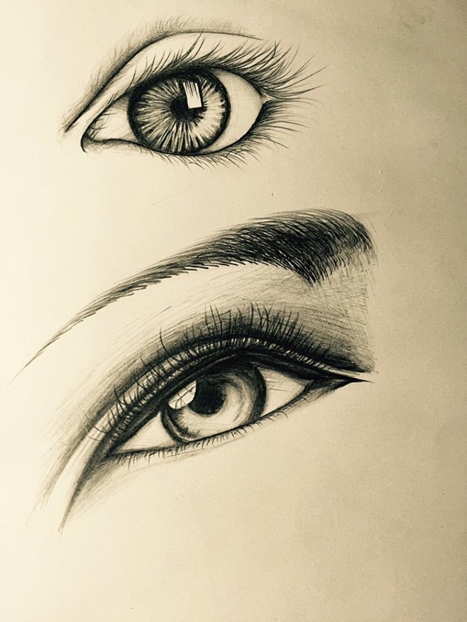 手绘素描眼睛