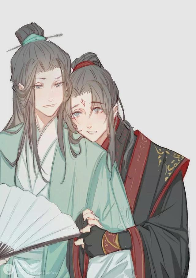 动漫人物手绘图古风少年男男