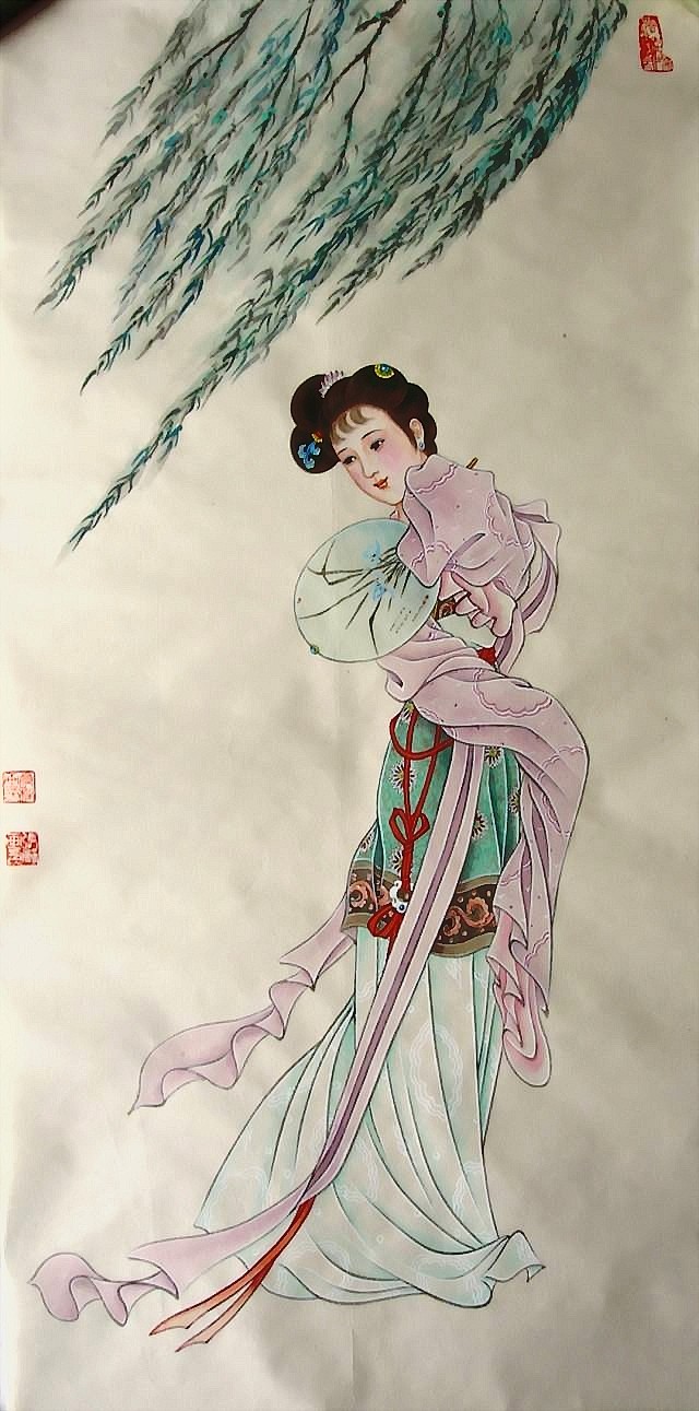 冷月箫从岁月微香转采于2017-05-11 14:57:11吴良柱红楼梦人物国画