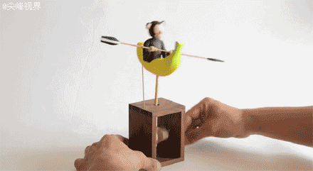 神经病发明手工木作机械玩具动图