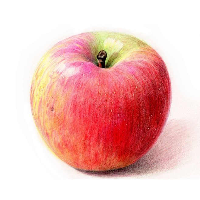 彩铅苹果