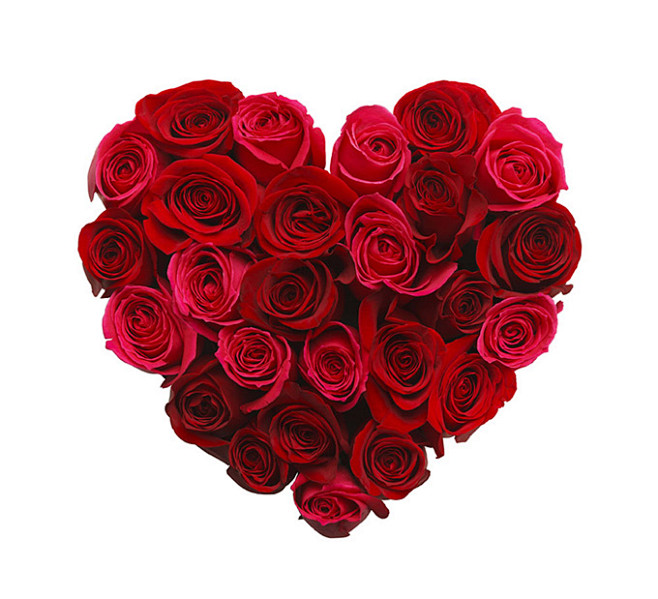 玫瑰花组成的心形高清图片