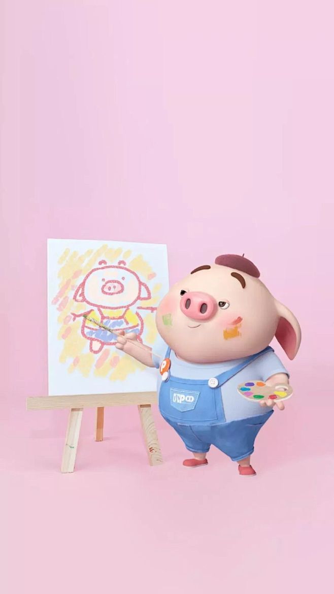 可爱小猪头像壁纸猪小屁壁纸2019好运壁纸出处1