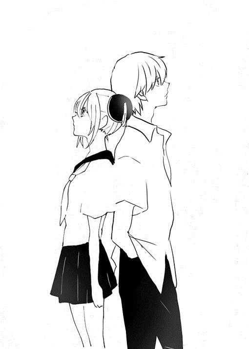 我们背对背拥抱