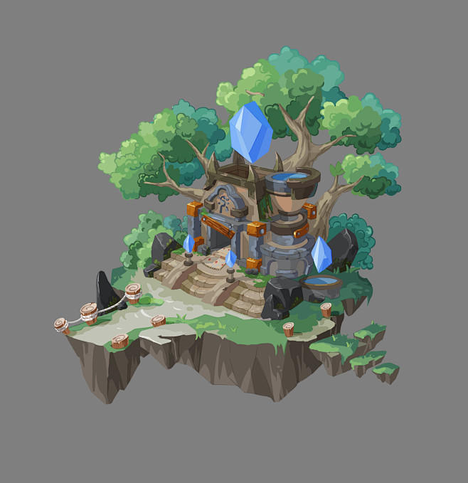 q版45度小场景火熊网