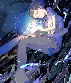 原画人采集到二次元/日韩/伪厚涂插画