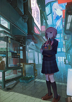 原画人采集到二次元/日韩/伪厚涂插画