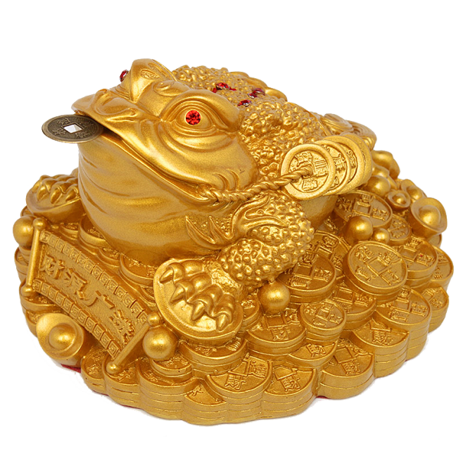 金蟾蜍吐钱蟾蜍铜钱招财吉祥招财进宝免抠透明png素材圣诞元旦春节