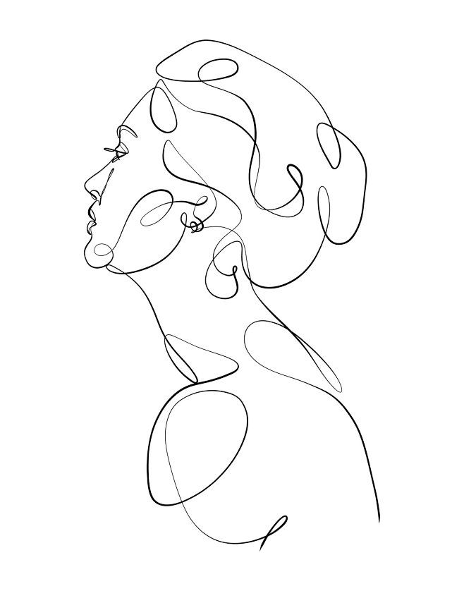 abstractwomanaestheticlineartcontinuouslineartfacelinedrawing