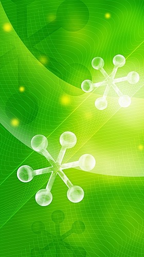 绿色晶莹雪花h5背景