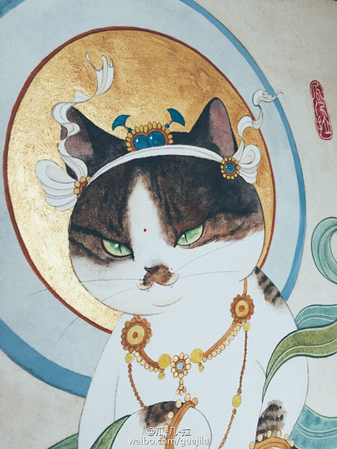 瓜几拉老师画猫