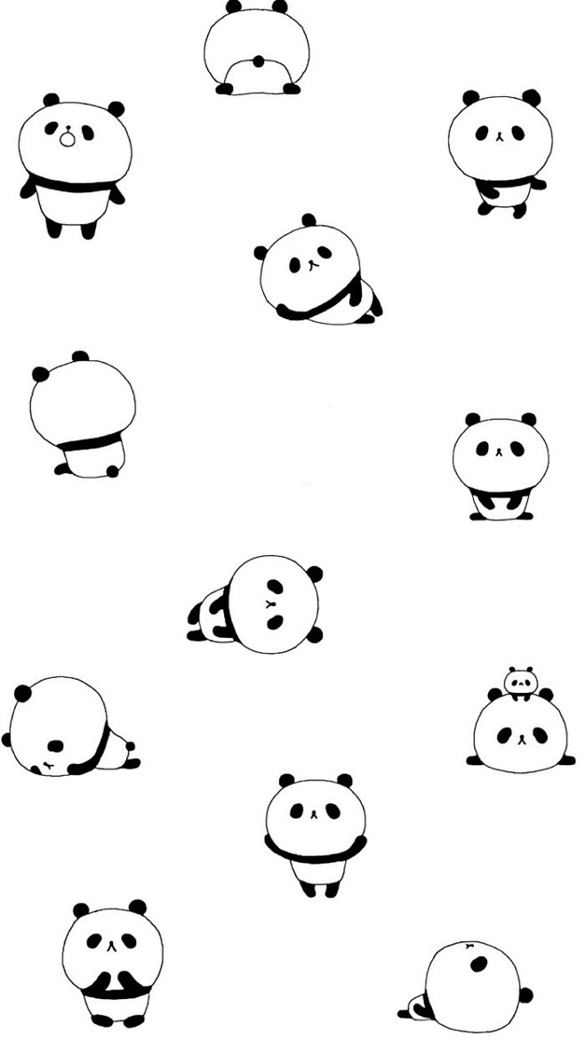 熊猫简单卡通壁纸