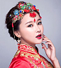 中式婚纱照新娘古装发型 端庄典雅拍出古典风情@北坤人素材