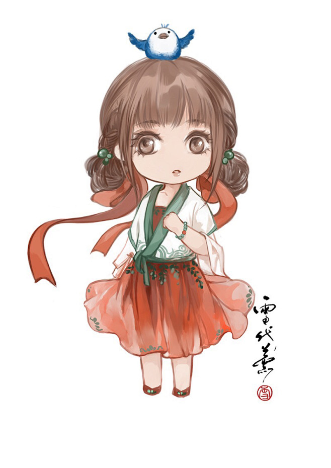 11:58:08古风萌图q版古风人物天使吻过这片海该采集也在以下画板加载