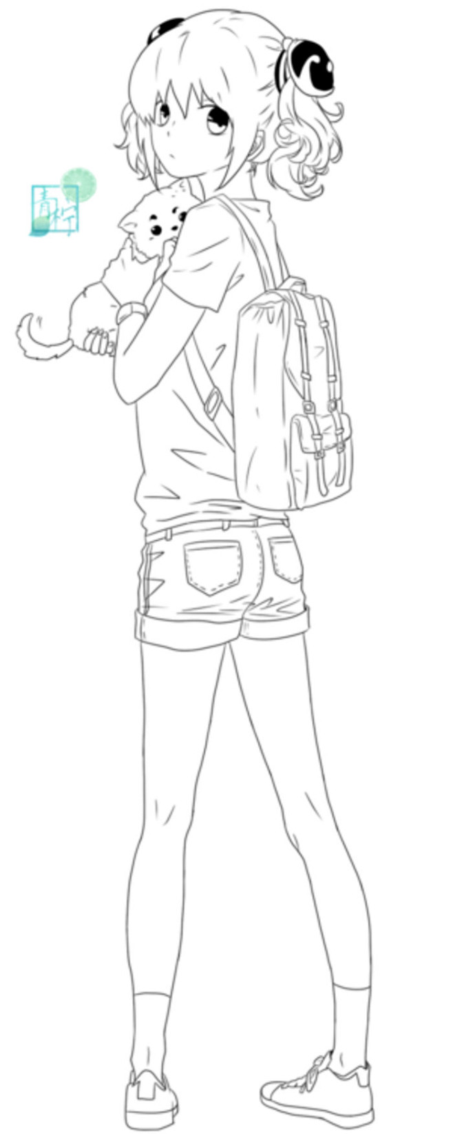 手绘教程漫画人物线稿