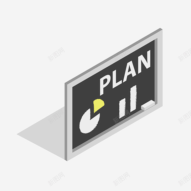 工作计划卡通插画高清素材卡通插画商务字母工作报表方形英文计划趋势