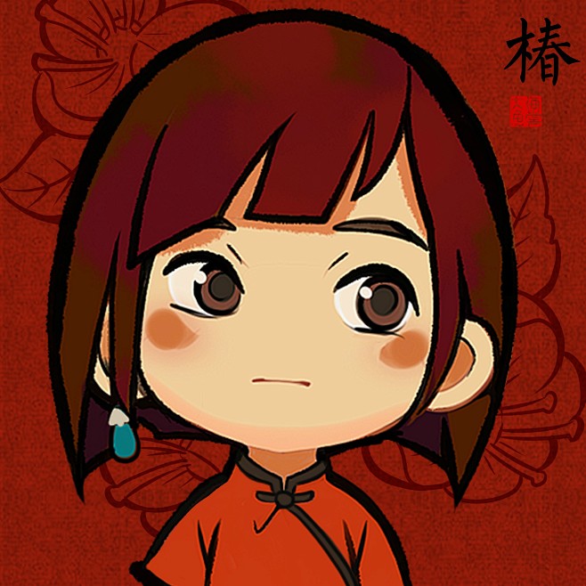 10:46:29#大鱼海棠#萌q版 椿 采自via@动画电影大鱼海棠头像凌月城同