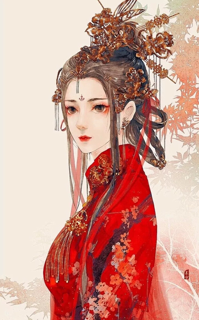 苏苏拉拉从月影君落转采于2020-11-08 12:16:11古风美人红衣古风手绘