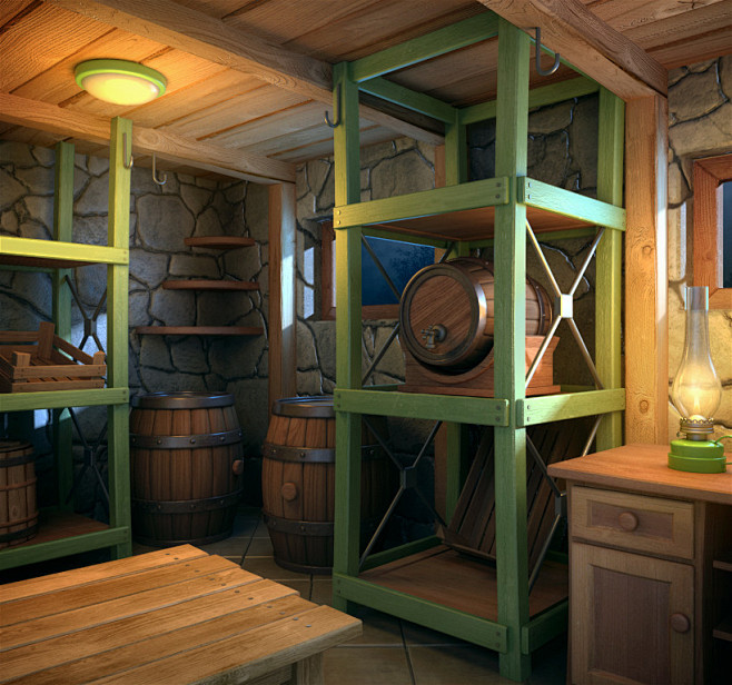 欧美q版室内场景原画来自cgbookcn842