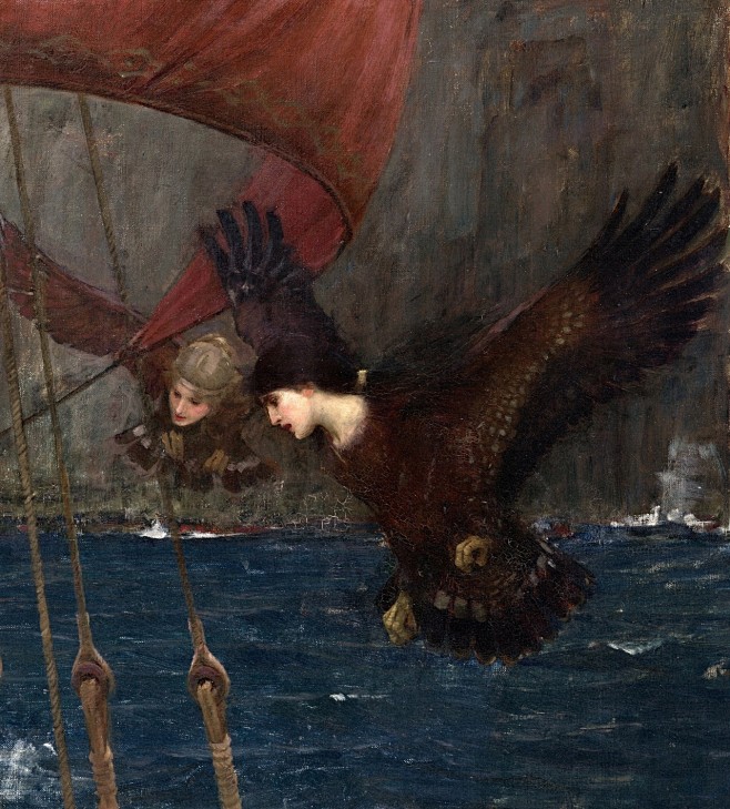 油画色彩塞壬海妖