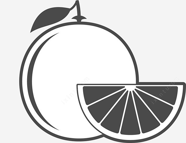 16:44:00橙子黑白扁平矢量图图标字体插画素材嘉佳嘉佳家阿基同采自i