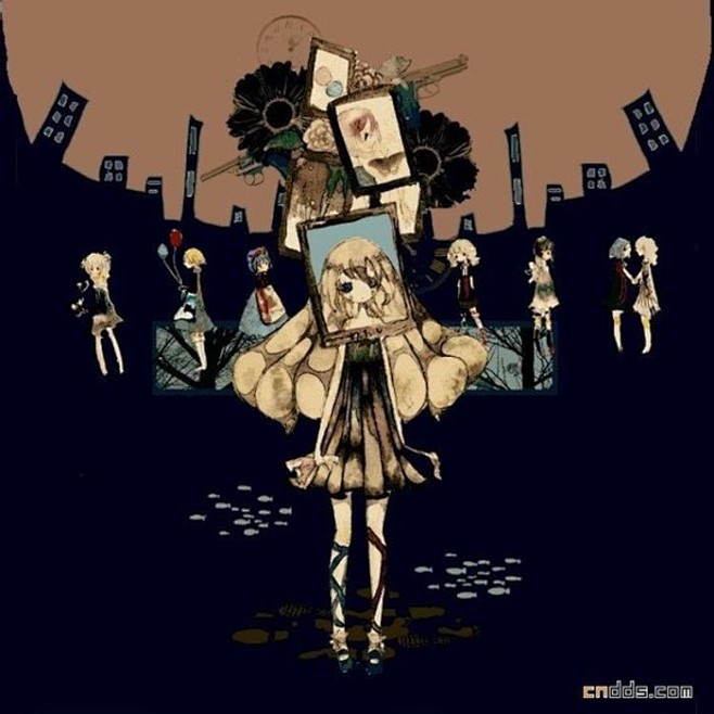 插画师keeggy傀儡童话诡异黑故事人偶娃娃二次元黑暗哥特风唯美插画