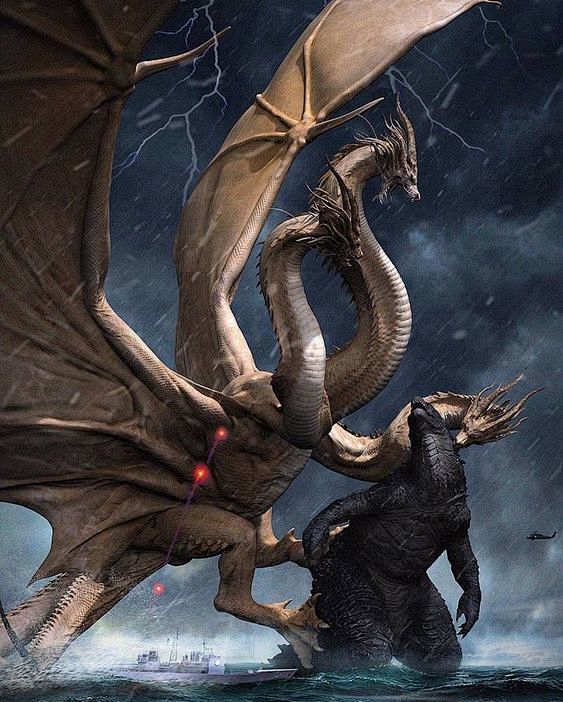 王者基多拉vs哥斯拉