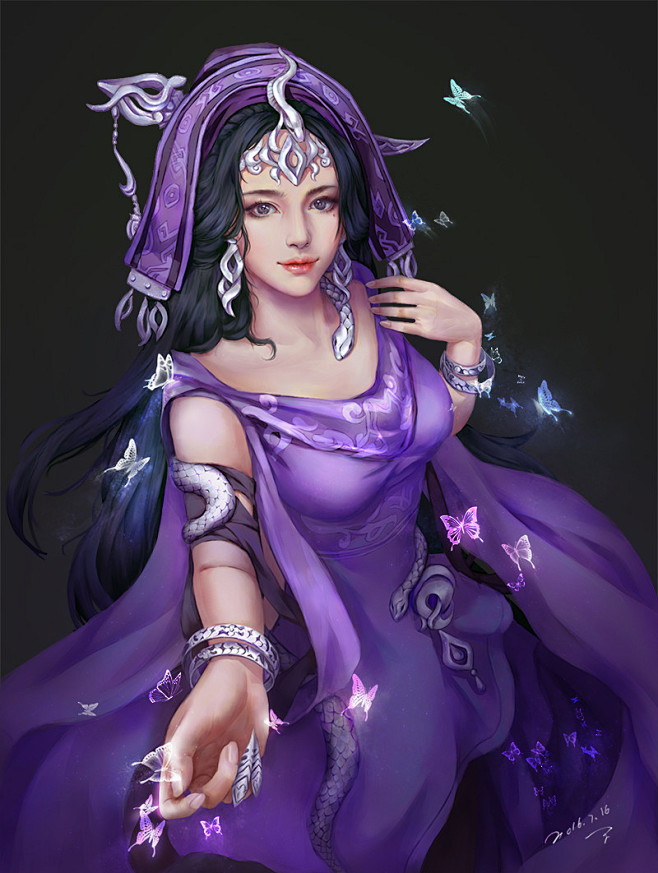 cg插画3d游戏人物美少女角色原画古装美女古风美人