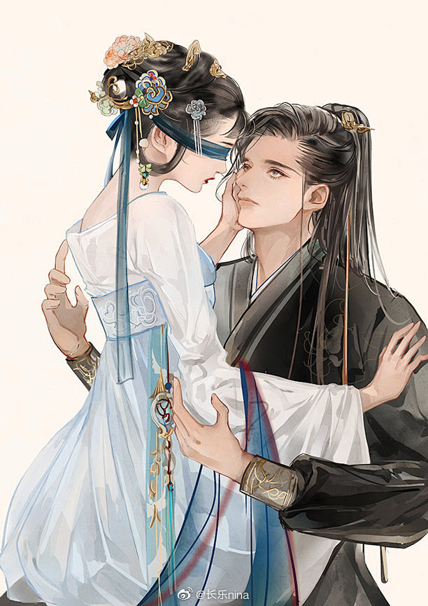 古风情侣绘师长乐nina