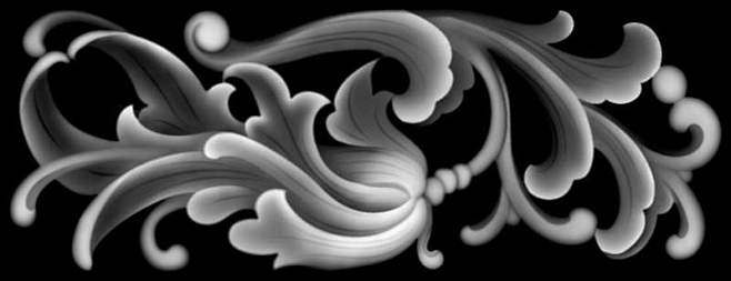 浮雕灰度图花朵花瓣模板