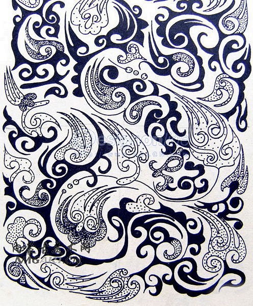 汉代云气纹茱萸嫁接汉代乘云绣出自中国古代图案第104页