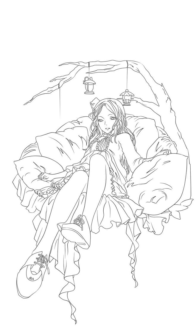 日本动漫线描素材图2815