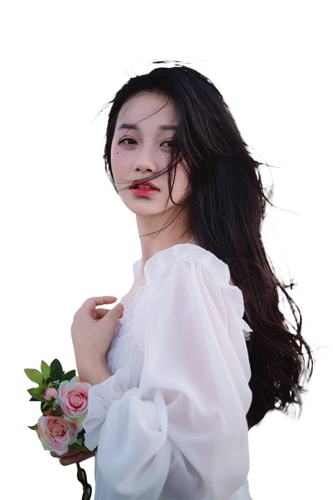 美女模特亚洲人物素材png时尚人物青春少女模特人物