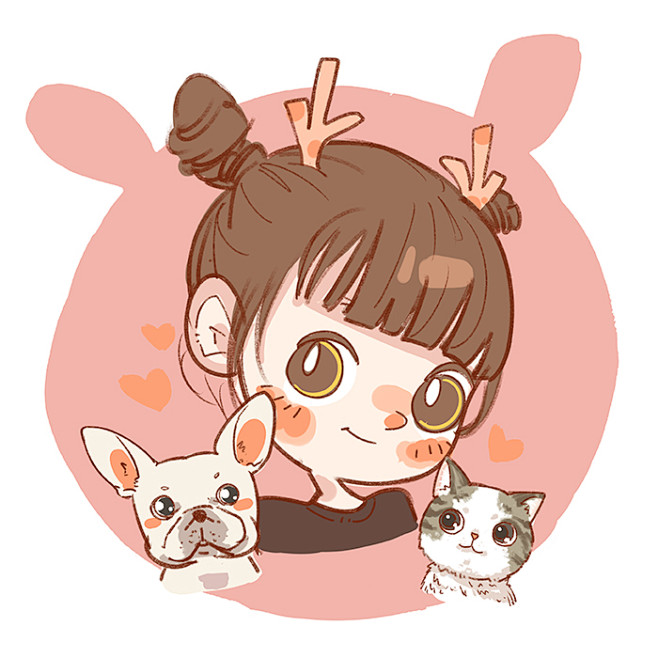 萌q版漫画卡通头像设计照片转手绘人物动漫形象肖像定制原创logo淘宝