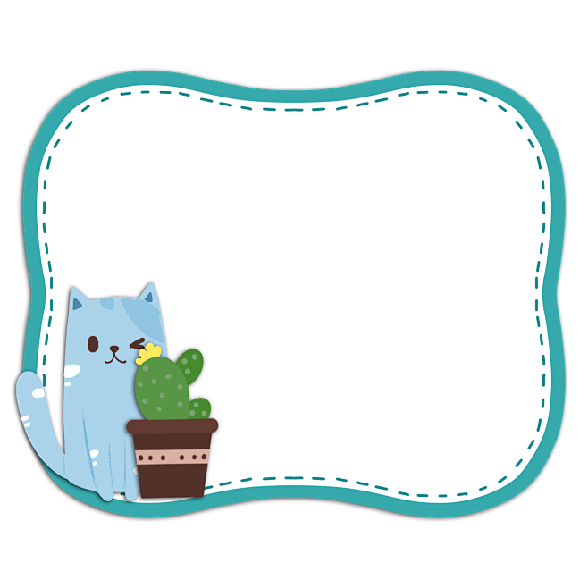 标题框边框卡通边框修饰png素材